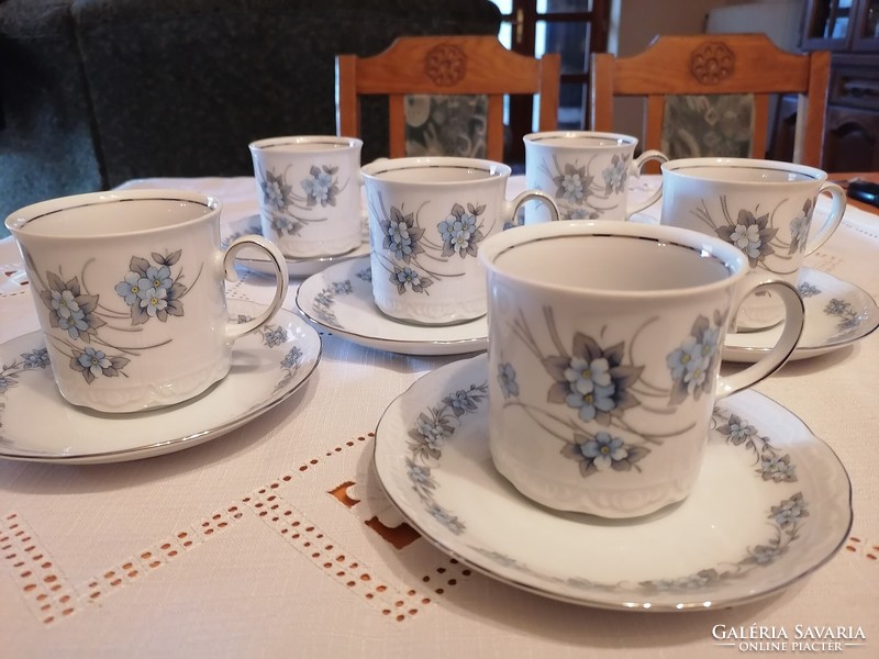 Mitterteich 6 db kávés vagy cappuccinos csésze alátéttel