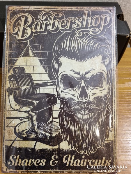 Barber Shop  Vintage fém tábla ÚJ! (57)