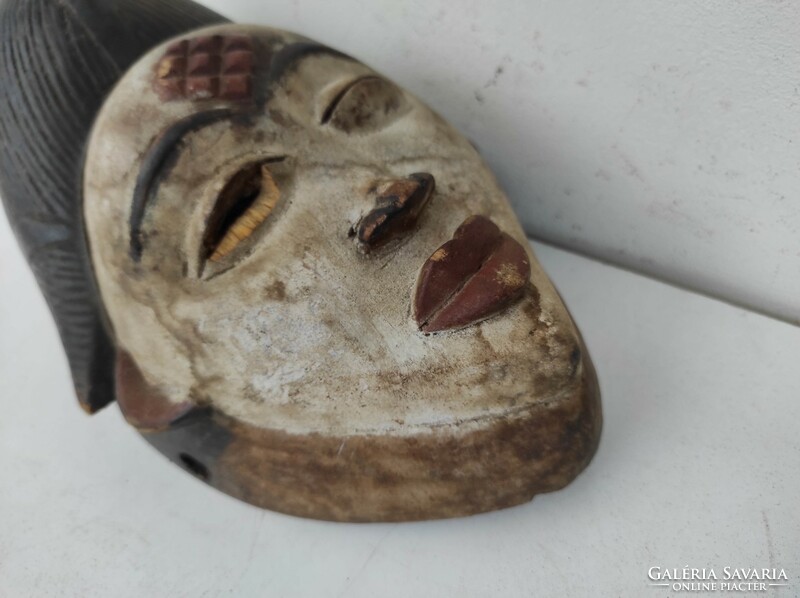 Antik afrikai patinás fa maszk Punu népcsoport Gabon africká maska 672 Le 6584 Leértékelt