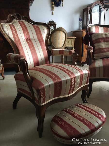 Marked antique living room set
