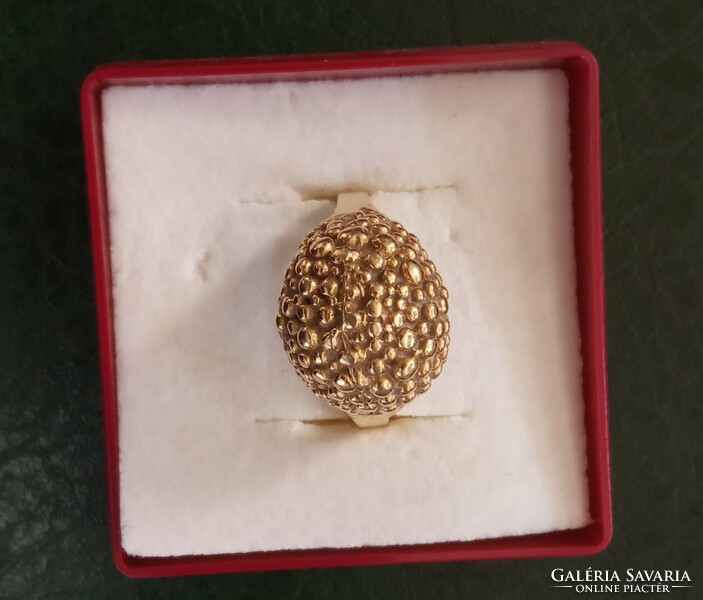14 K egyedi kivitelezésű női arany gyűrű 6 g 53-as méret