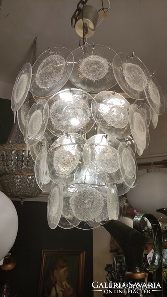 Modern vistosi style textured glass chandelier