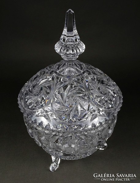 1L793 old two-handled glass bonbonier with a base 25.5 Cm