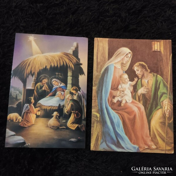 2 db húsvéti képeslap szlovákiából, keresztény 1990-es évekből (egyben)