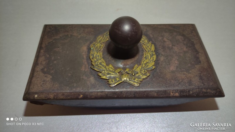 Antique marked protected blotter tapper drinker original antique desk decoration