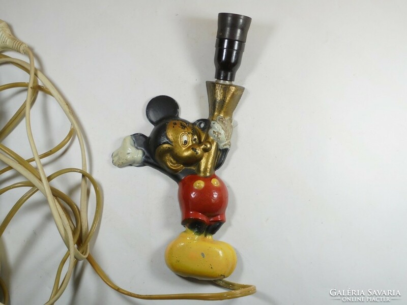 Retro vintage lámpa Mickey Egeres egér figura festett fém