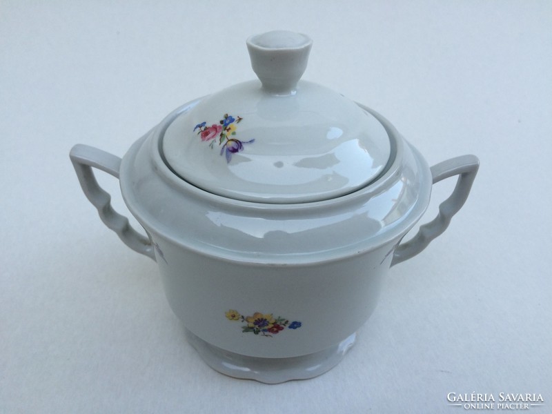 Old zsolnay porcelain floral vintage sugar bowl 1 pc