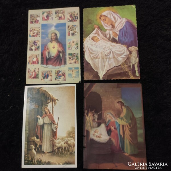 4 db  képeslap /  vallás, kereszténység 1990-es évekből (egyben)