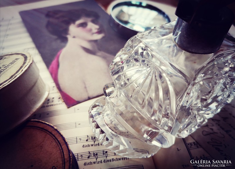 Vintage lead crystal perfume bottle