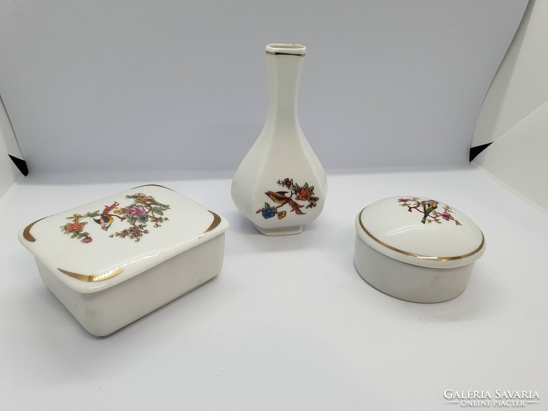 Hollóházi porcelánok (3 darab)