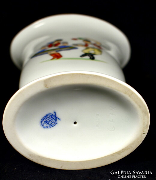 Herend folk dance porcelain vase! Várpalota 1961