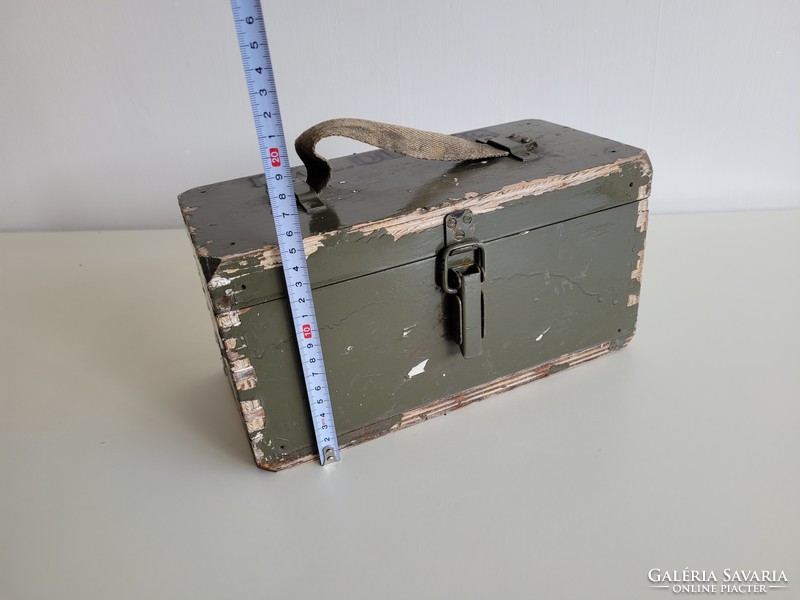 Military wooden chest box bag