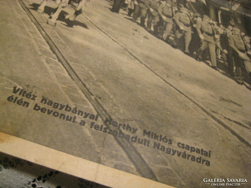 Képes Vasárnap   , címoldal  , Horthy bevonulása  Nagyváradva , 1940. szept 15.
