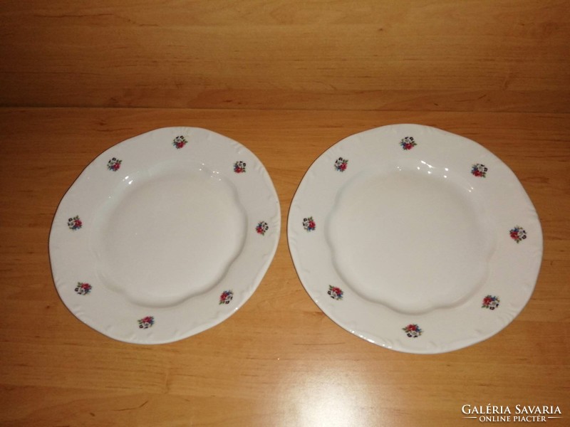 Zsolnay porcelain flower pattern plate in a pair 24 cm (2p)