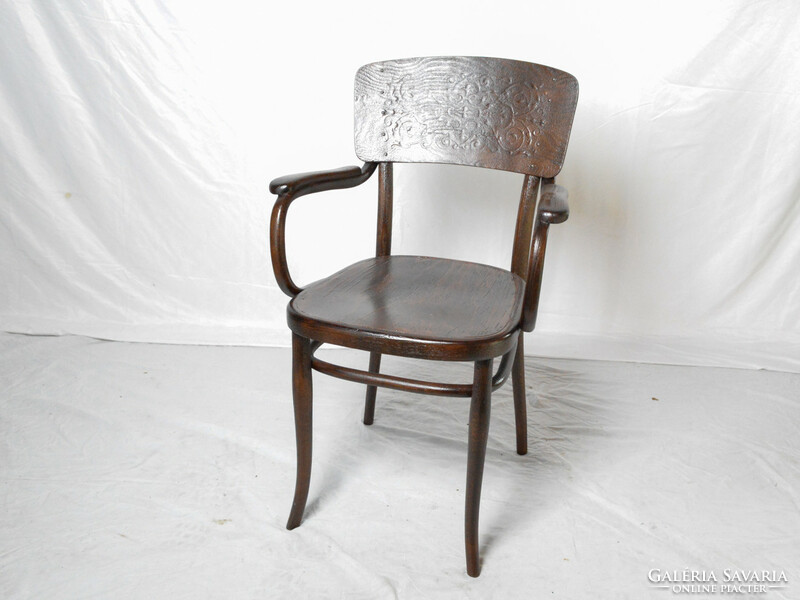 Antique thonet printed pattern armchair (restored)