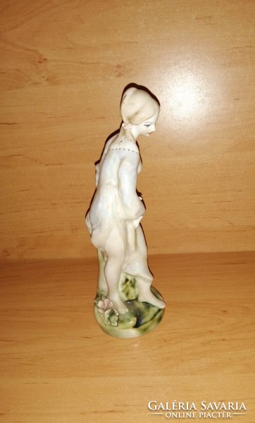 Vintage Apulum Lucru Manual porcelán hölgy 20 cm magas (po-1)