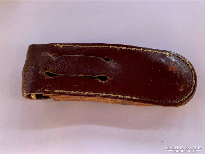Russian marked knife, camping knife in original leather case
