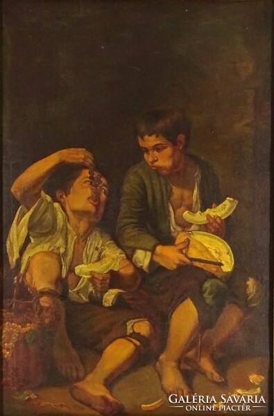 1L869 XX. századi festő : Gyümölcsevő gyerekek