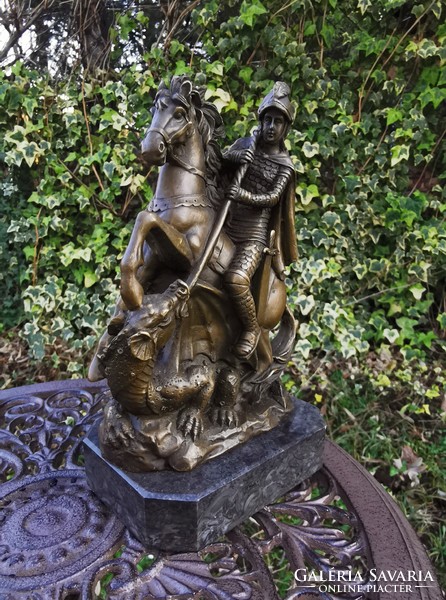 Dragon slayer St. Pearl - bronze statue