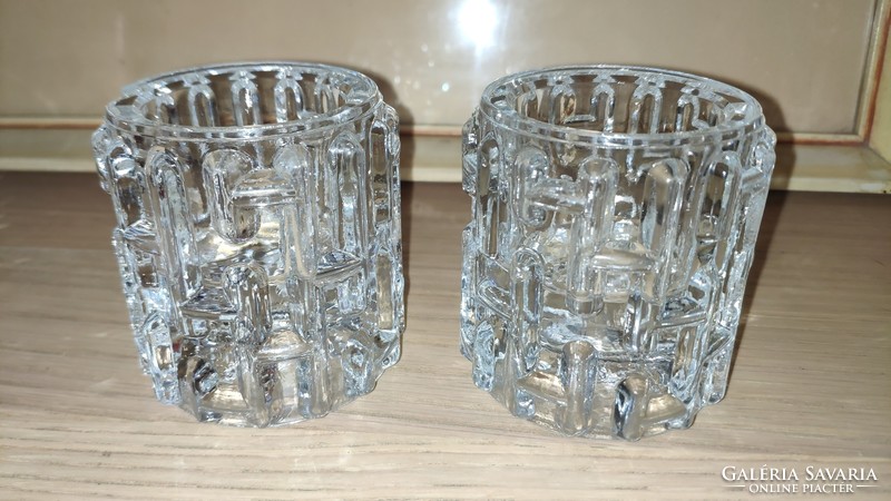 Pair of Frantisek vízner labyrinth candle holders