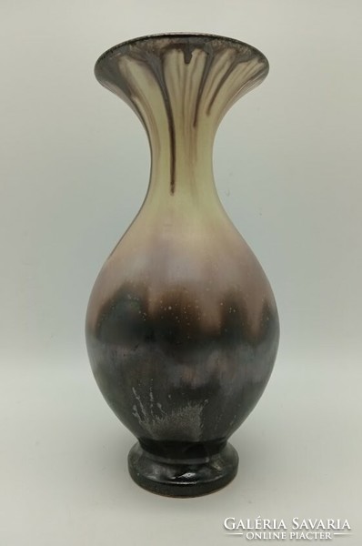 Retro vase by éva Bod, Hungarian applied art ceramics, 24.4 Cm