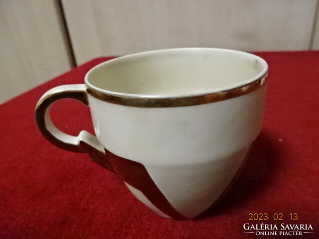 Epiag Czechoslovak quality coffee cup, butter-colored and richly gilded. Jokai.