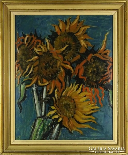 1L911 xx. Century Hungarian painter: sunflowers