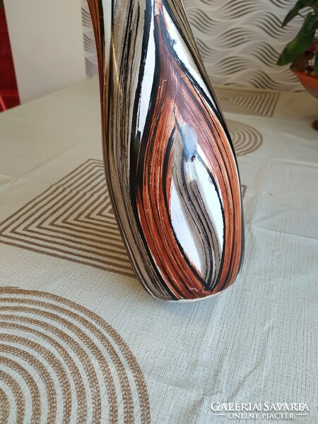 Artisan tumbled glazed vase for sale! Király ceramic vase 17 cm for sale!