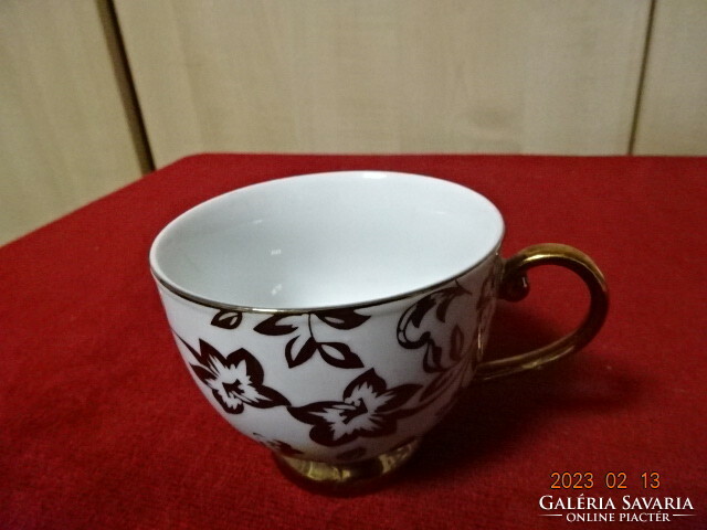 Japán porcelán - XIONGJI - teáscsésze dúsan aranyozott mintával, átmérője 8 cm. Jókai.