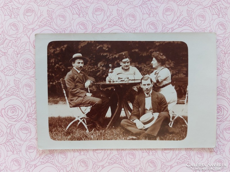 Old postcard 1912 photo postcard group photo