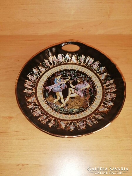 Görög porcelán tányér kínáló tál 20*21,5 cm (n)