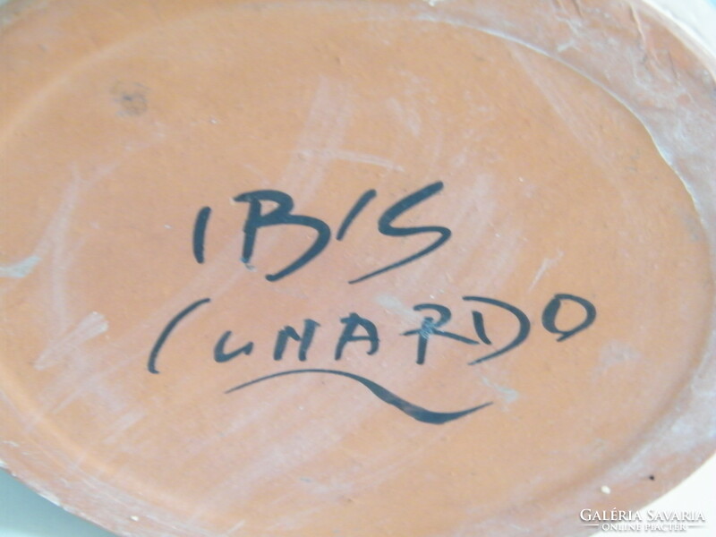 Retro Italian ibis cunardo ceramic bowl, caspo
