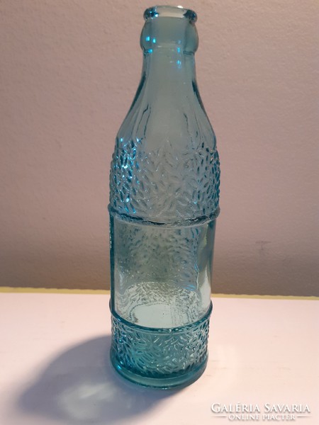 Retro soda glass forest bambi blue bottle