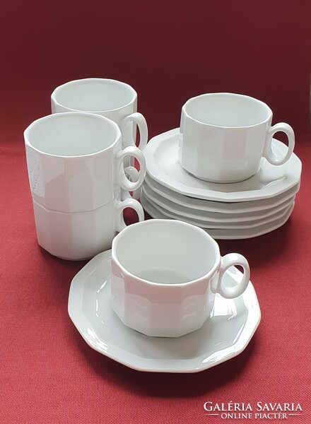 Rosenthal Tapio Wirkkala német porcelán kávés teás készlet tej tejszín kiöntő csésze csészealj