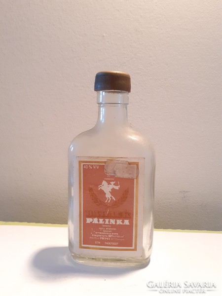 Retro brandy bottle with label