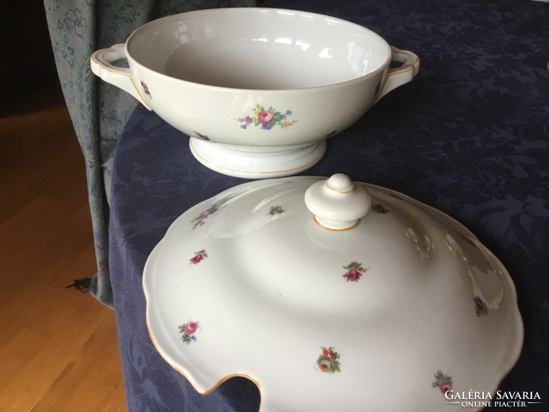Kpm huge porcelain soup bowl with lid, beautiful antique
