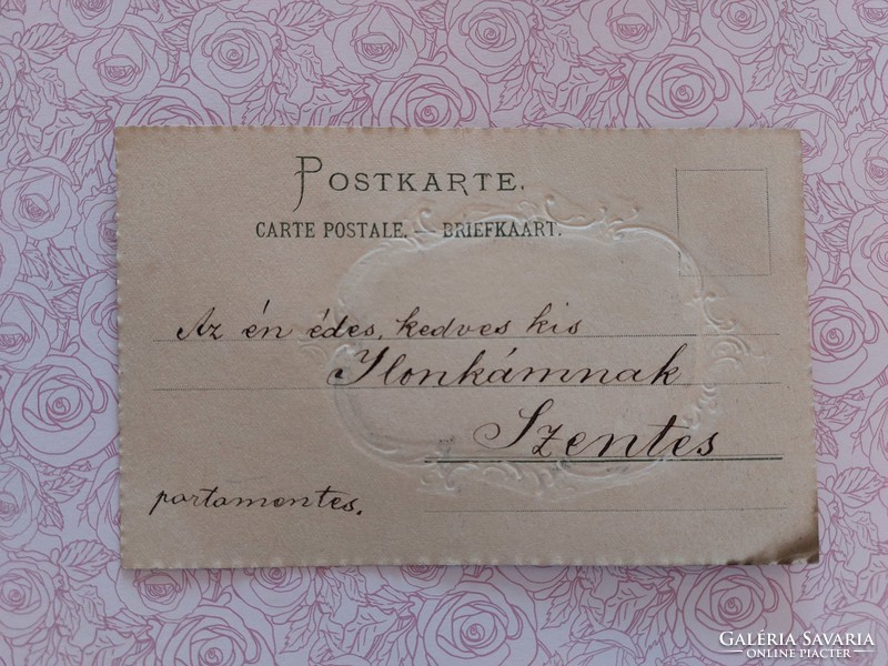 Régi dombornyomott képeslap 1901 levelezőlap tájkép