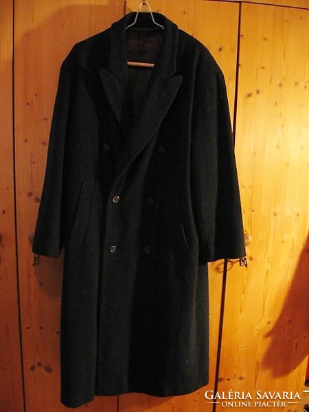 Top line cashmere wool big long dark gray men's winter jacket