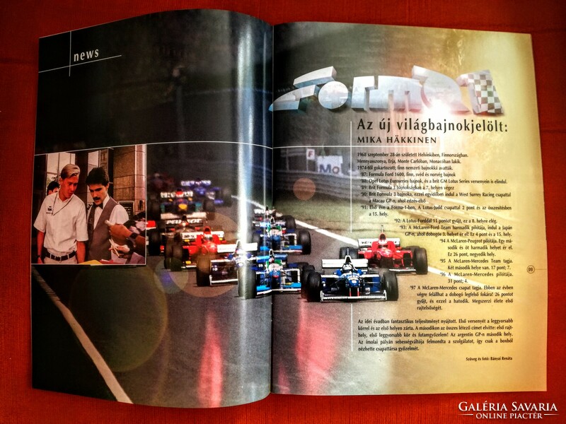 The spring 1998 issue of the Formula1 magazine catalog is available for purchase.