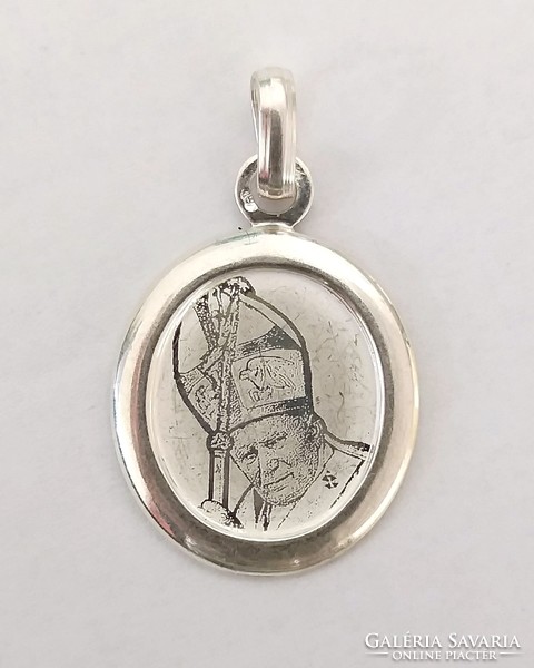 II. Pope János Pál silver medallion (m. 02.)