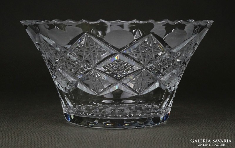 1L821 Polished crystal centerpiece serving bowl 8 x 15 cm