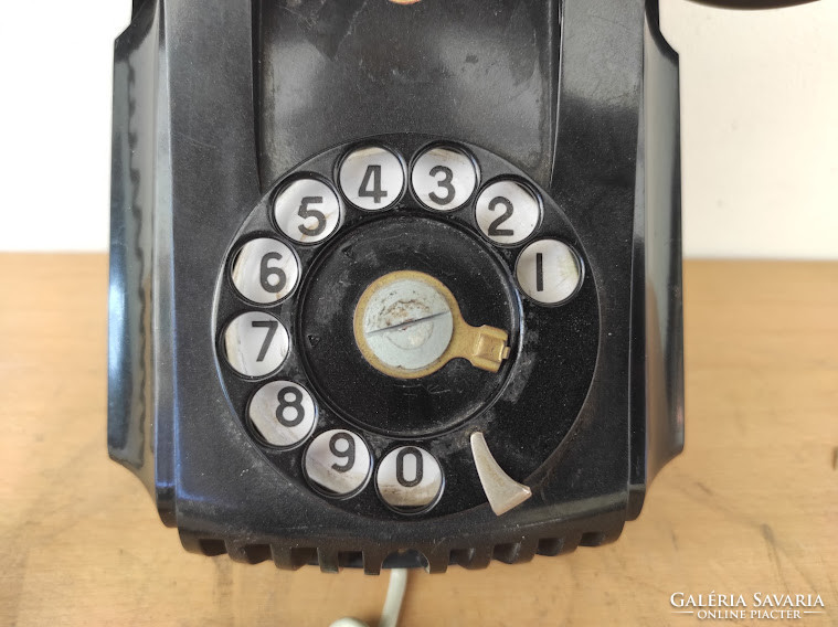 Antik fali tárcsás telefon gyűjtői ritkaság falra akasztható 5347