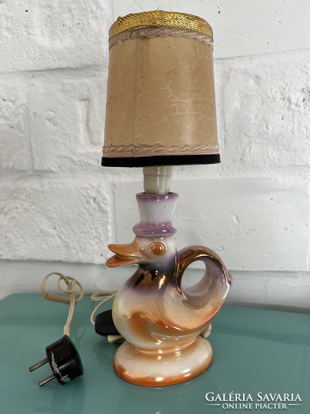 Retro duck porcelain lamp