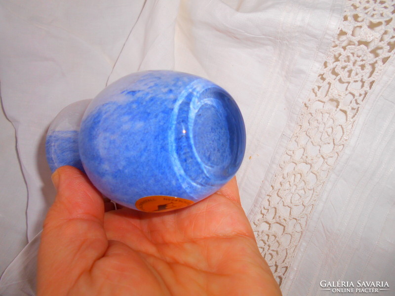 Joska Design Silberberg-Kristall Mundgeblasen szignált  üveg kisméretű váza