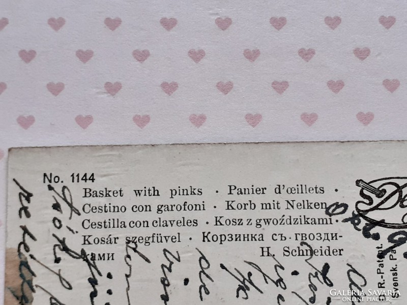 Old degi gemälde postcard 1919 carnation postcard