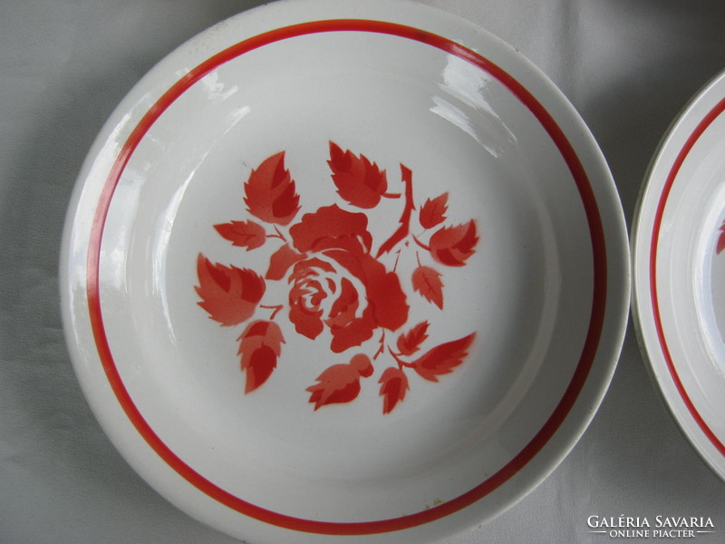 Gránit kerámia rózsás tányér 4 db