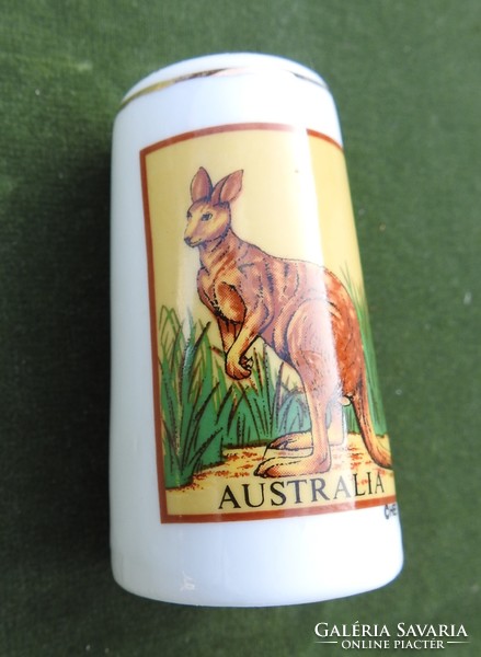 Table salt shaker with kangaroo pattern
