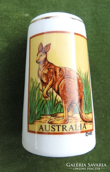 Table salt shaker with kangaroo pattern