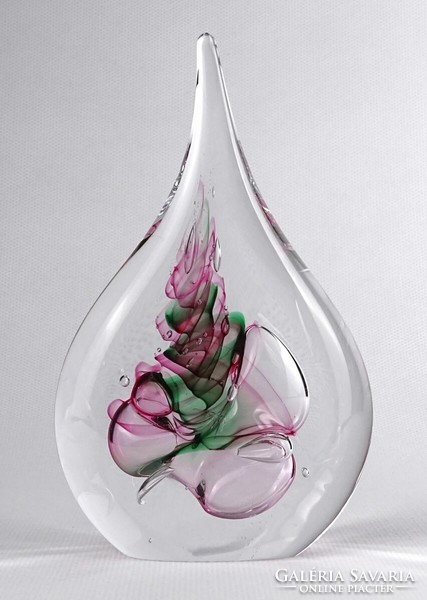 Blown glass ornament marked 1M045 14 cm
