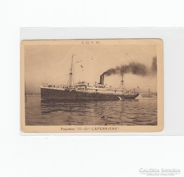 J:01 postcard made of a ship postmark 